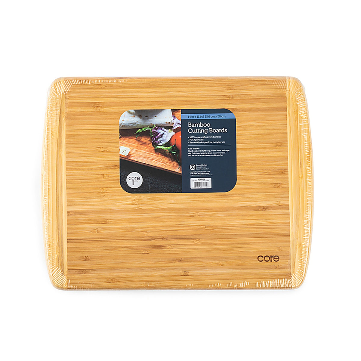 Core Kitchen AC29904 14 in. L x 11 in. W Bamboo Cutting Board