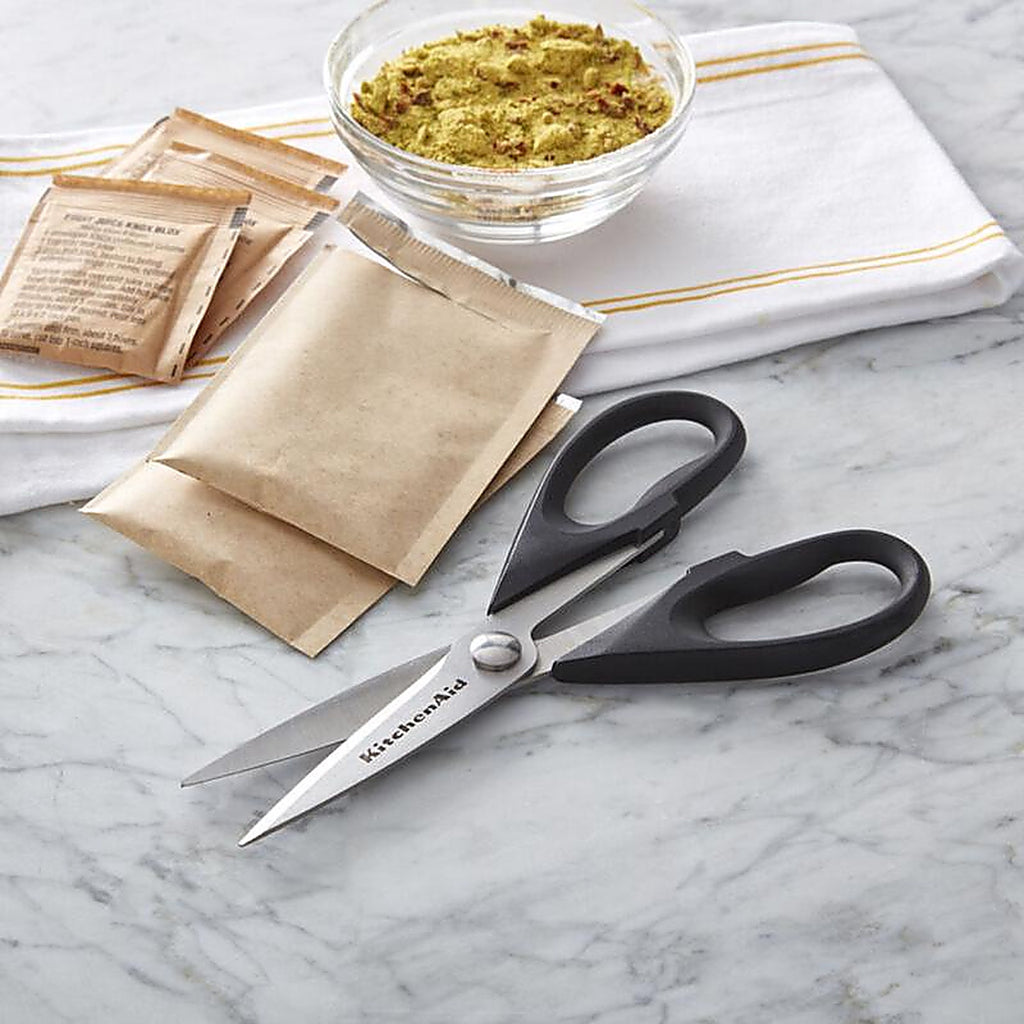 KitchenAid KE351OHOBA 4.5 in. L Plastic/Stainless Steel Kitchen Shears 1/pc.