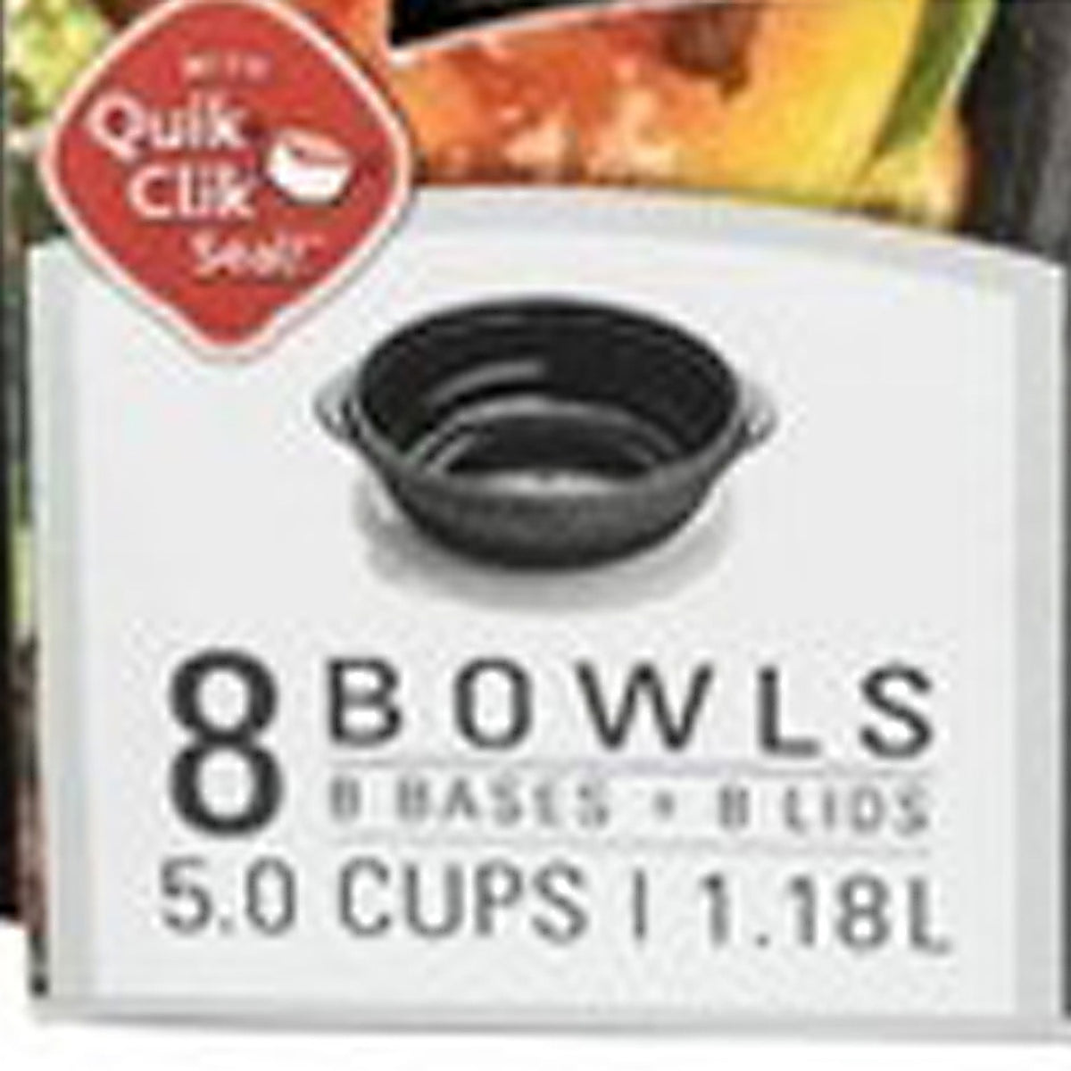 RubberMaid 2077545 Take Alongs 5 cups Black Food Container and Lid 8 pk