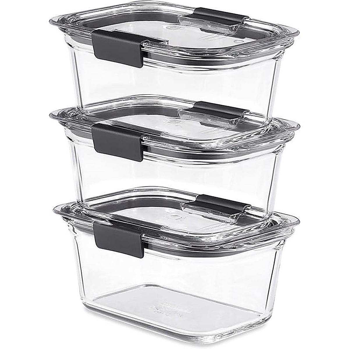 RubberMaid 2125082 Brilliance Clear Food Container and Lid 3 pk