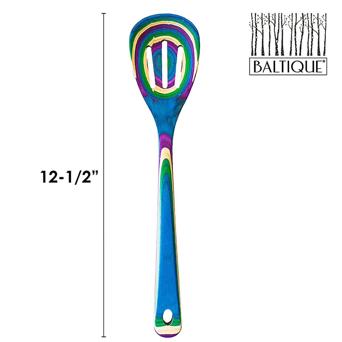 Totally Bamboo - 20-9601 - Baltique Multicolored Birch Wood Slotted Spoon