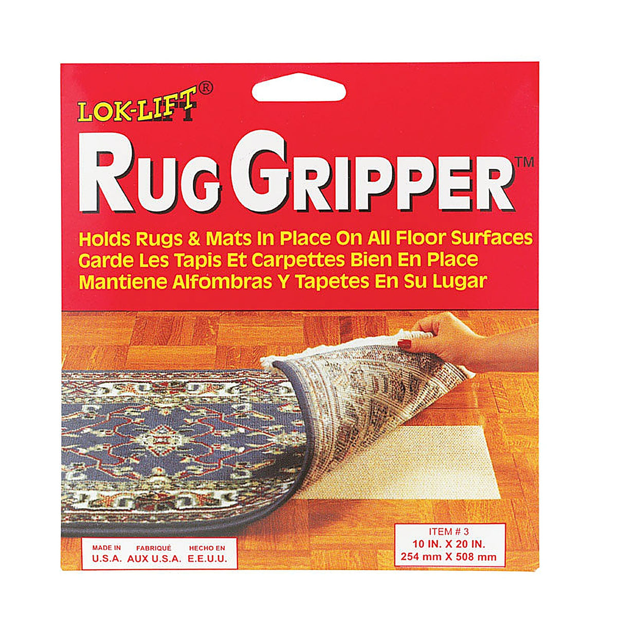 Lok-Lift - #3 - 10 In. W X 20 In. L Reversible Scrim Indoor Rug Gripper