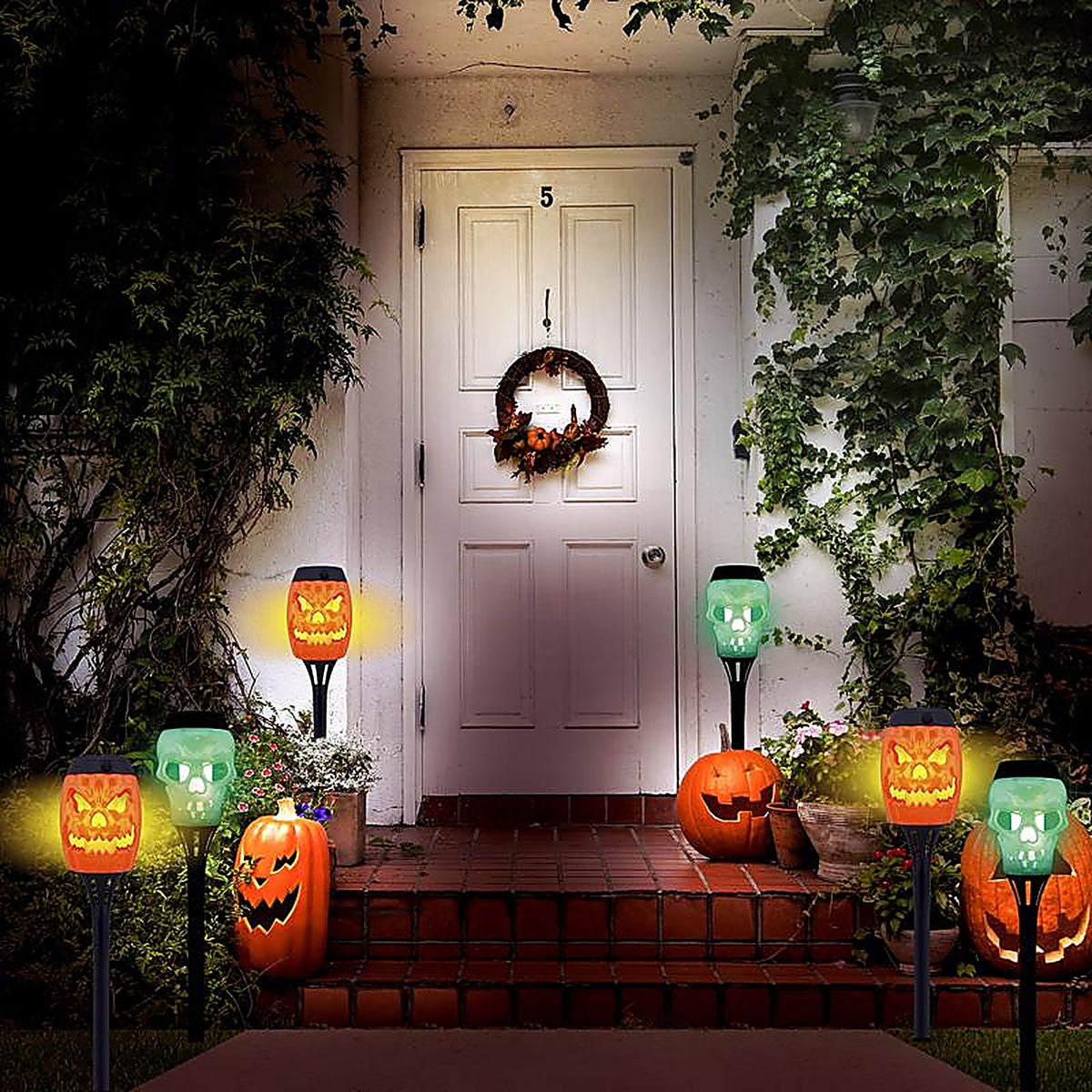 Shawshank LEDz 768035 Magic Seasons 15 in. Spooky Solar Stake Lights Halloween Decor