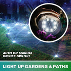 Bell + Howell 2016 Disk Lights Deluxe Solar Powered 3.75 W LED Garden Light 4 pk