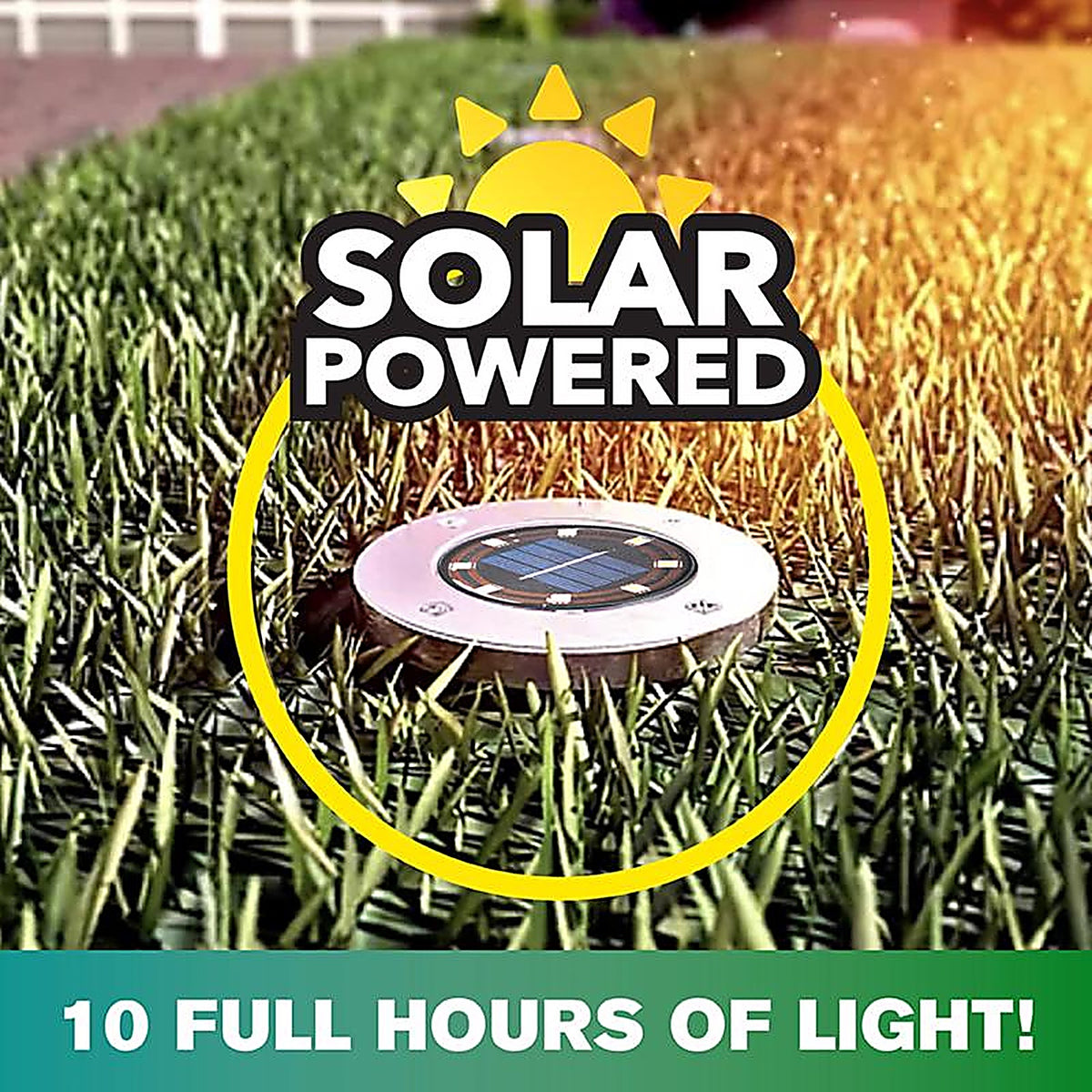 Bell + Howell 2016 Disk Lights Deluxe Solar Powered 3.75 W LED Garden Light 4 pk