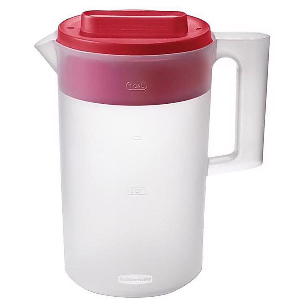 Rubbermaid 2122590 Simply Pour 1 gal Clear/Red Pitcher Plastic