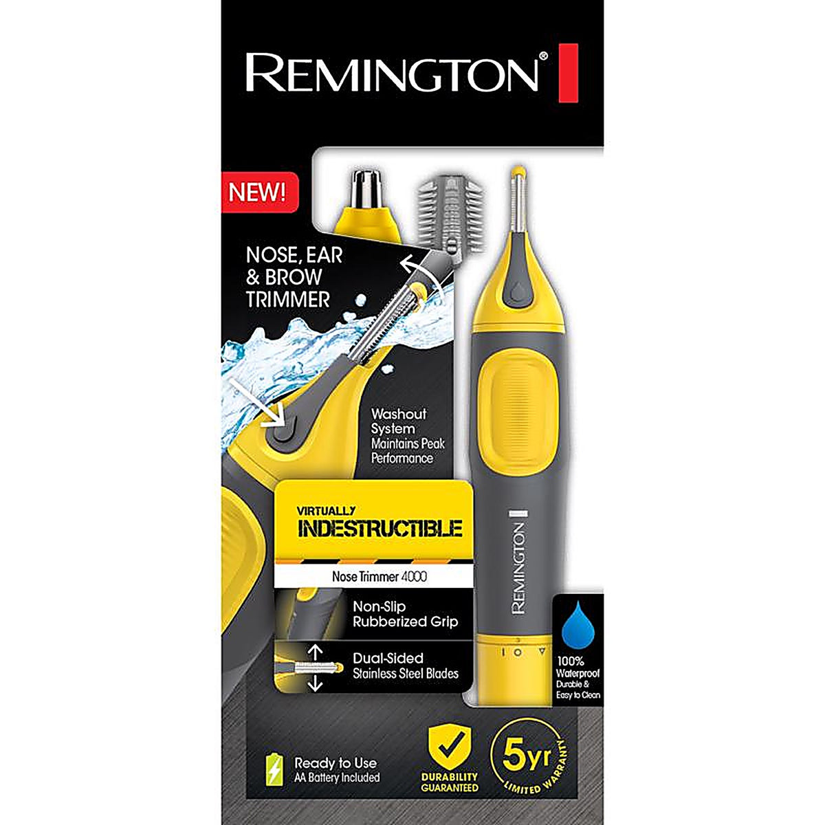 Remington NE3871 Virtually Indestructible Nose, Ear and Eyebrow Trimmer