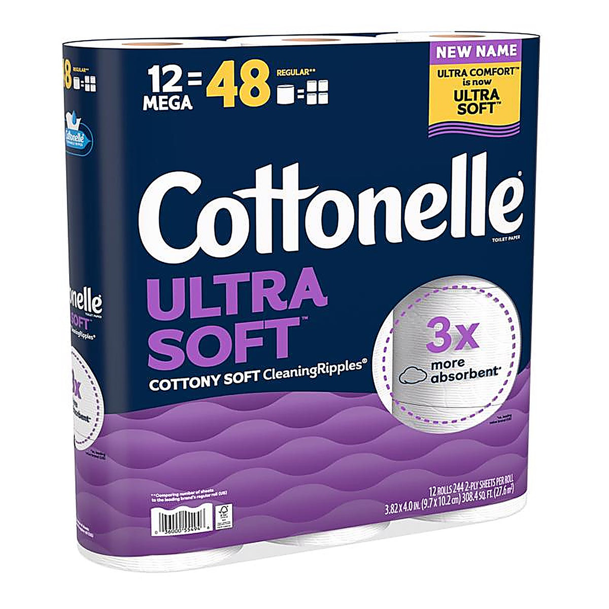 Cottonelle - 55494 - Ultra Comfortcare Toilet Paper 12 Rolls 244 Sheet 4 In.