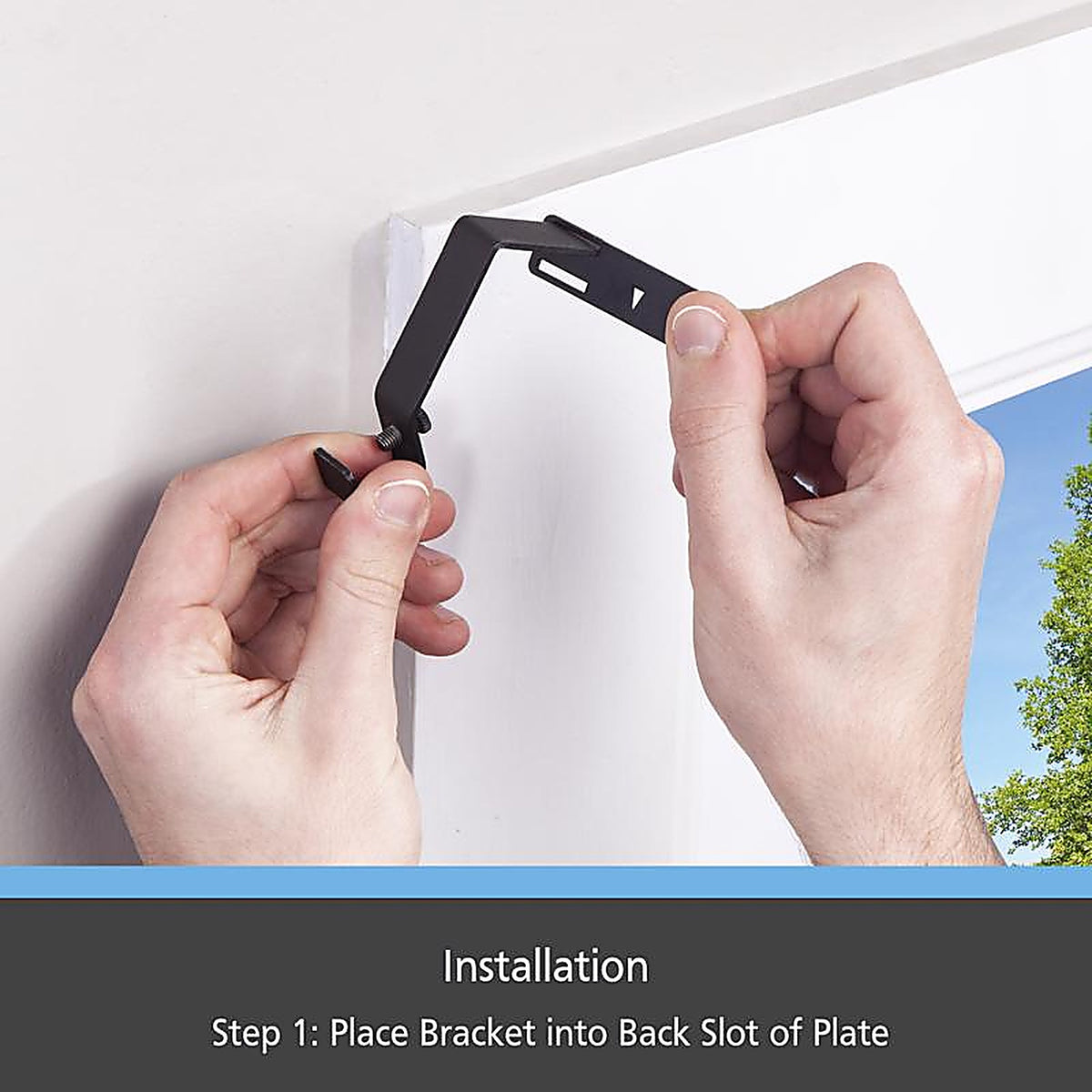 Kenney - KN76008 - Fast Fit Matte Black Curtain Rod Bracket 5/8 In. L