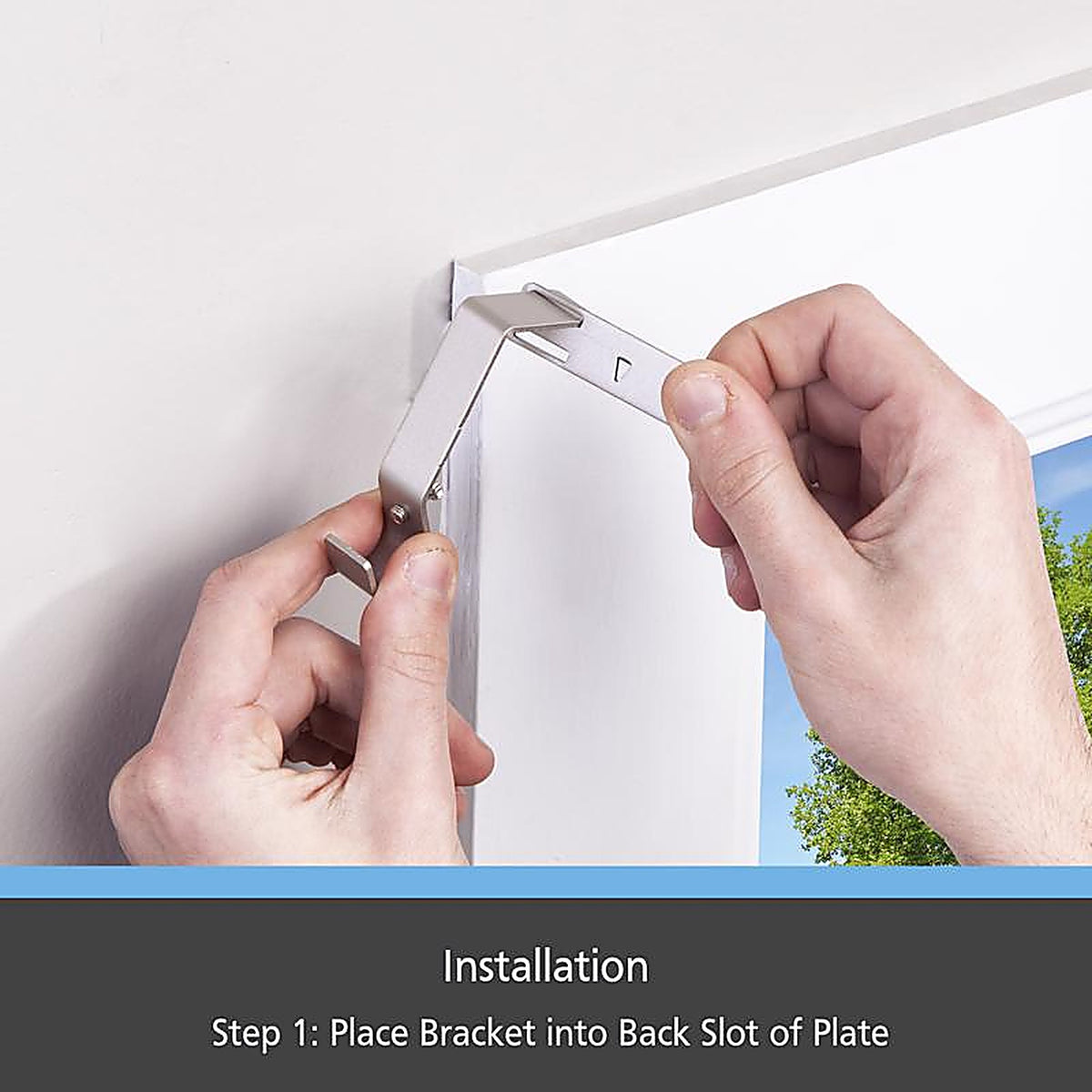 Kenney - KN76009 - Fast Fit Brushed Nickel Silver Curtain Rod Bracket 5/8 In. L