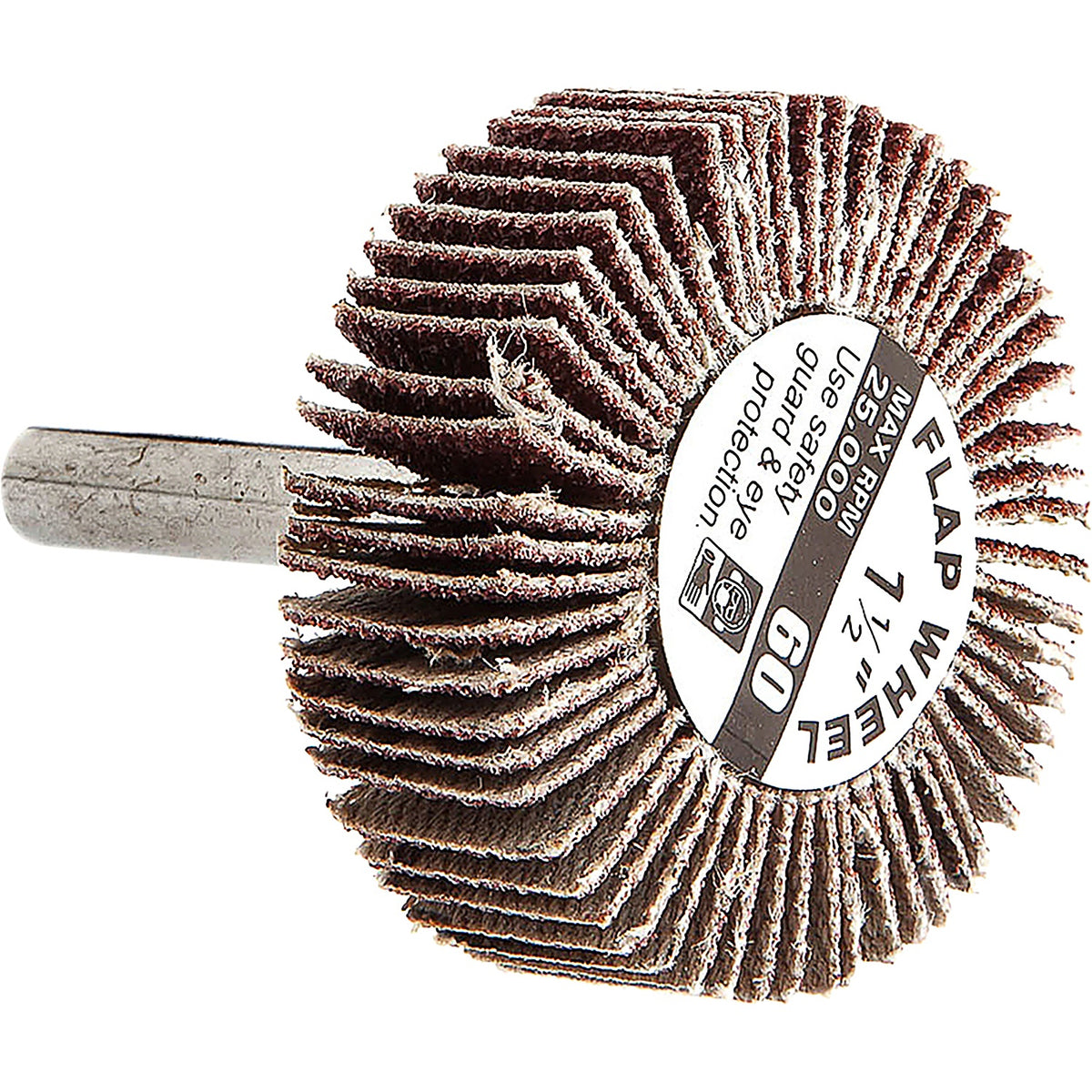 Forney - 60187 - Flap Wheel, Shank Mounted, 1-1/2 in X 1/2 in