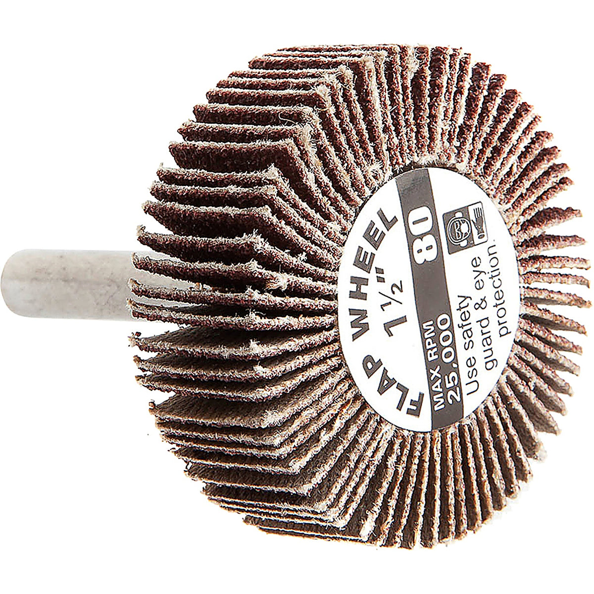 Forney - 60188 - Flap Wheel, Shank Mounted, 1-1/2 in X 1/2 in