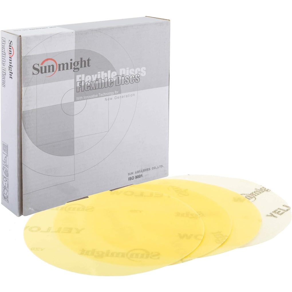 Sunmight 60219 6in. FLEXIBLE Disc 25PK YELLOW 800-1000 GR