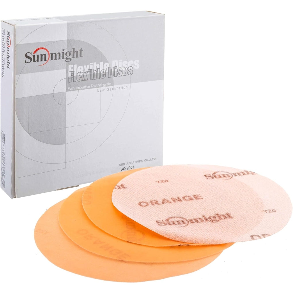Sunmight 60222 6in. FLEXIBLE Disc 25PK ORANGE 1200-1500GR