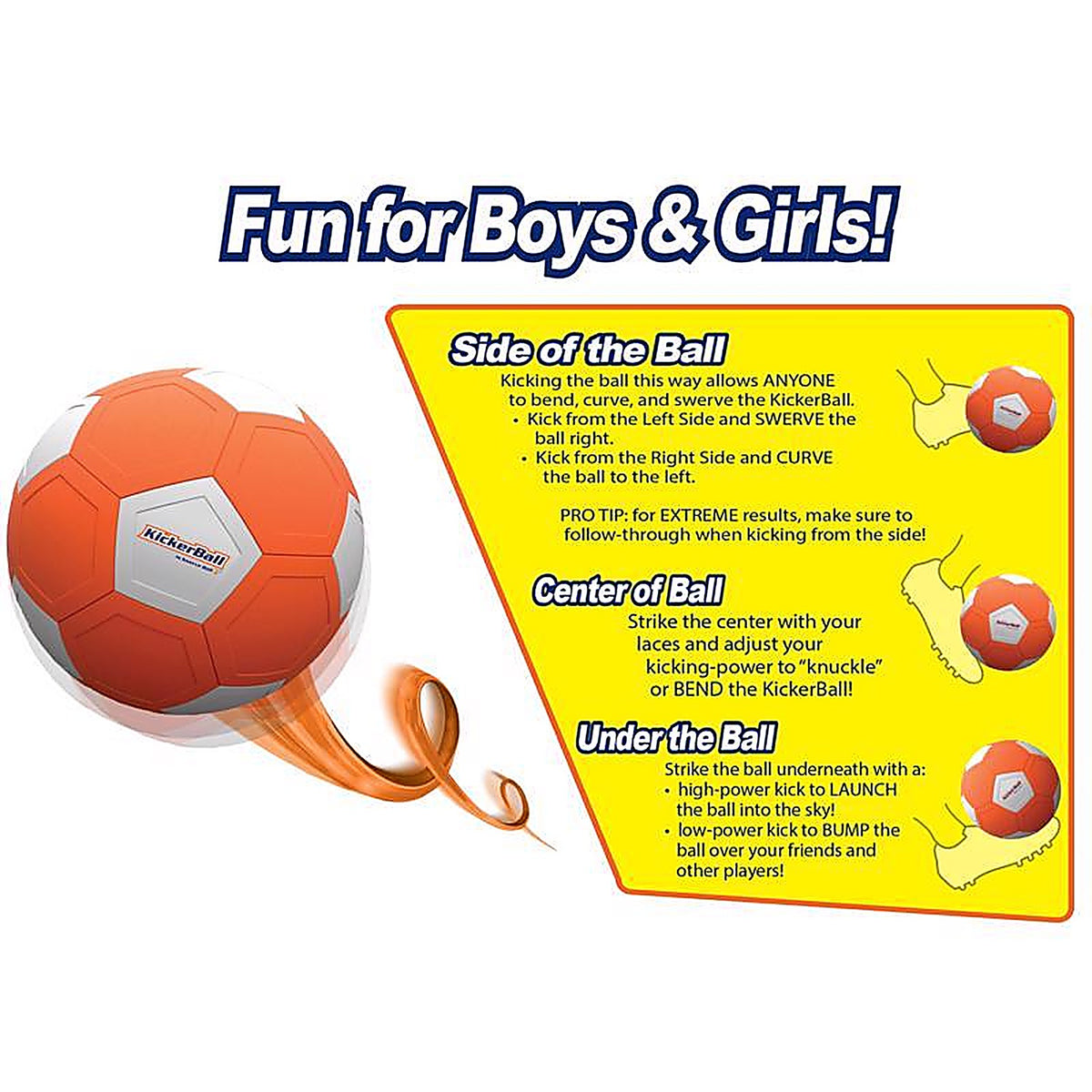 Kickerball - KCK06MCNS - Swerve Ball Sports Soccer Ball 1 Pack