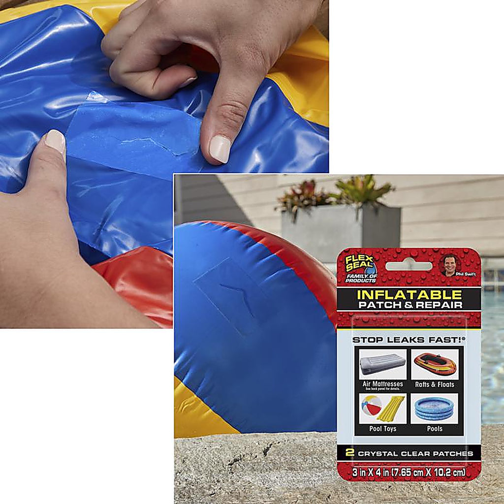 FLEX KITPVC3X4 SEAL Stop Leaks Fast Inflatable Patch & Repair Kit PVC 2 pk