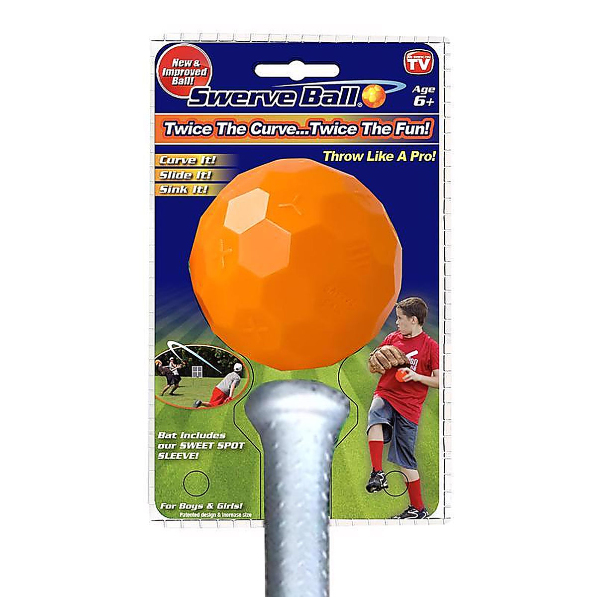 Swerve Sports - SWCOM12PKFD - Ball and Bat Combo Multicolored