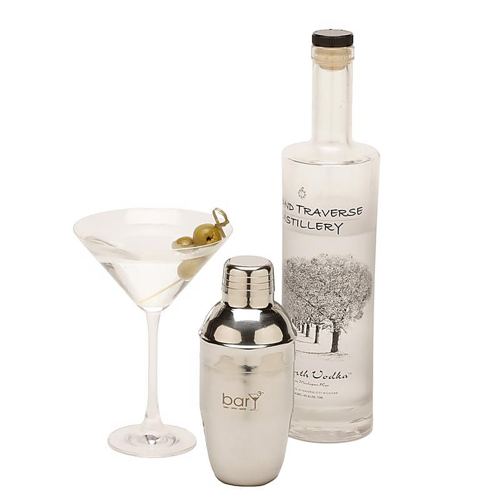 BarY3 VIO-0092 12 oz Silver Stainless Steel Cocktail Shaker