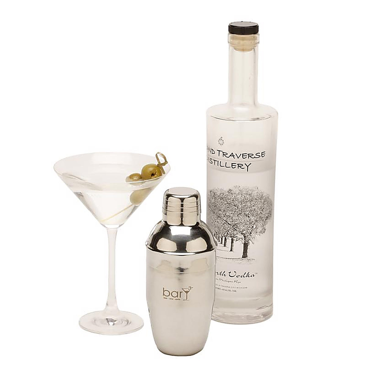 BarY3 VIO-0092 12 oz Silver Stainless Steel Cocktail Shaker