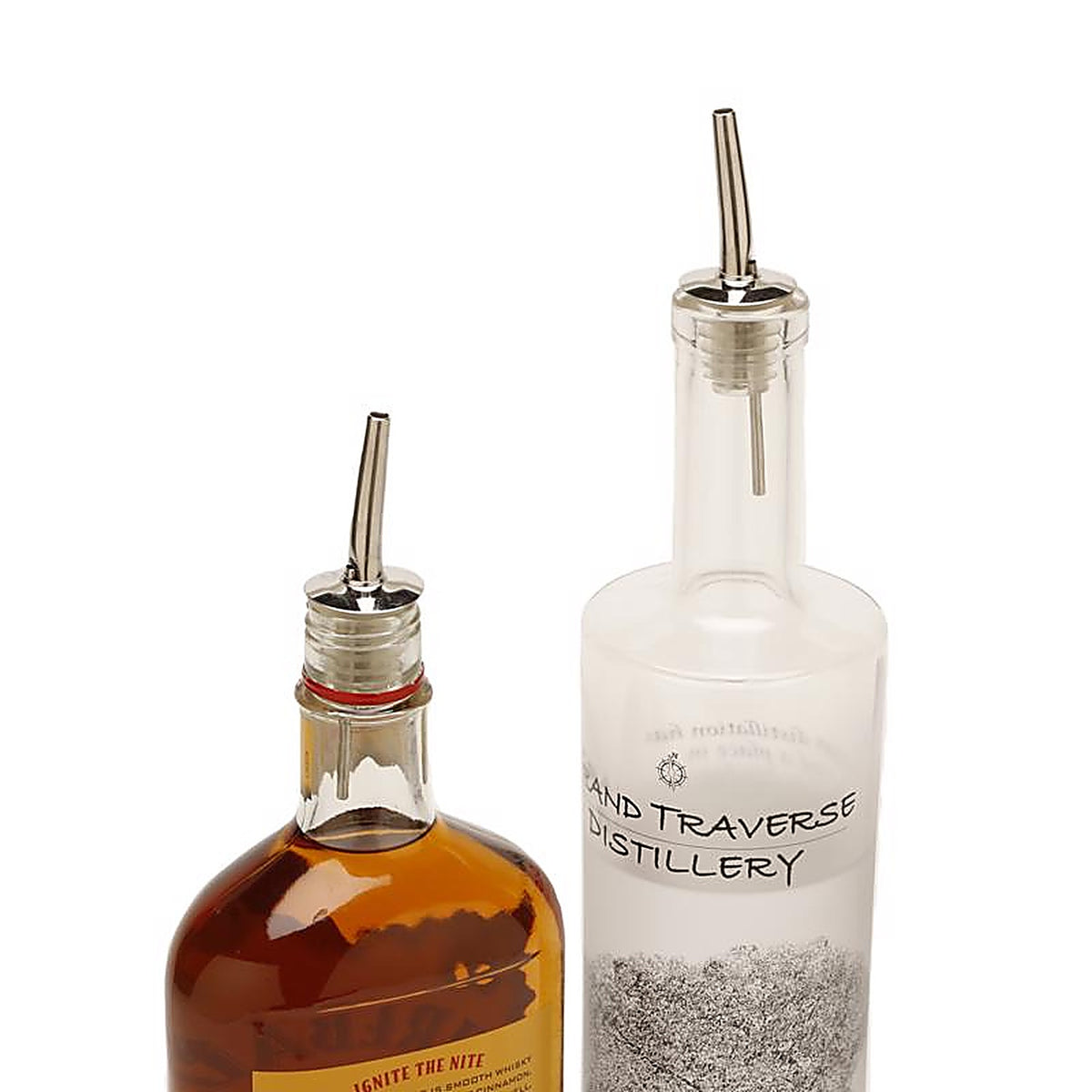 BarY3 BAR-0141 Black/Silver Stainless Steel Liquor Pourer