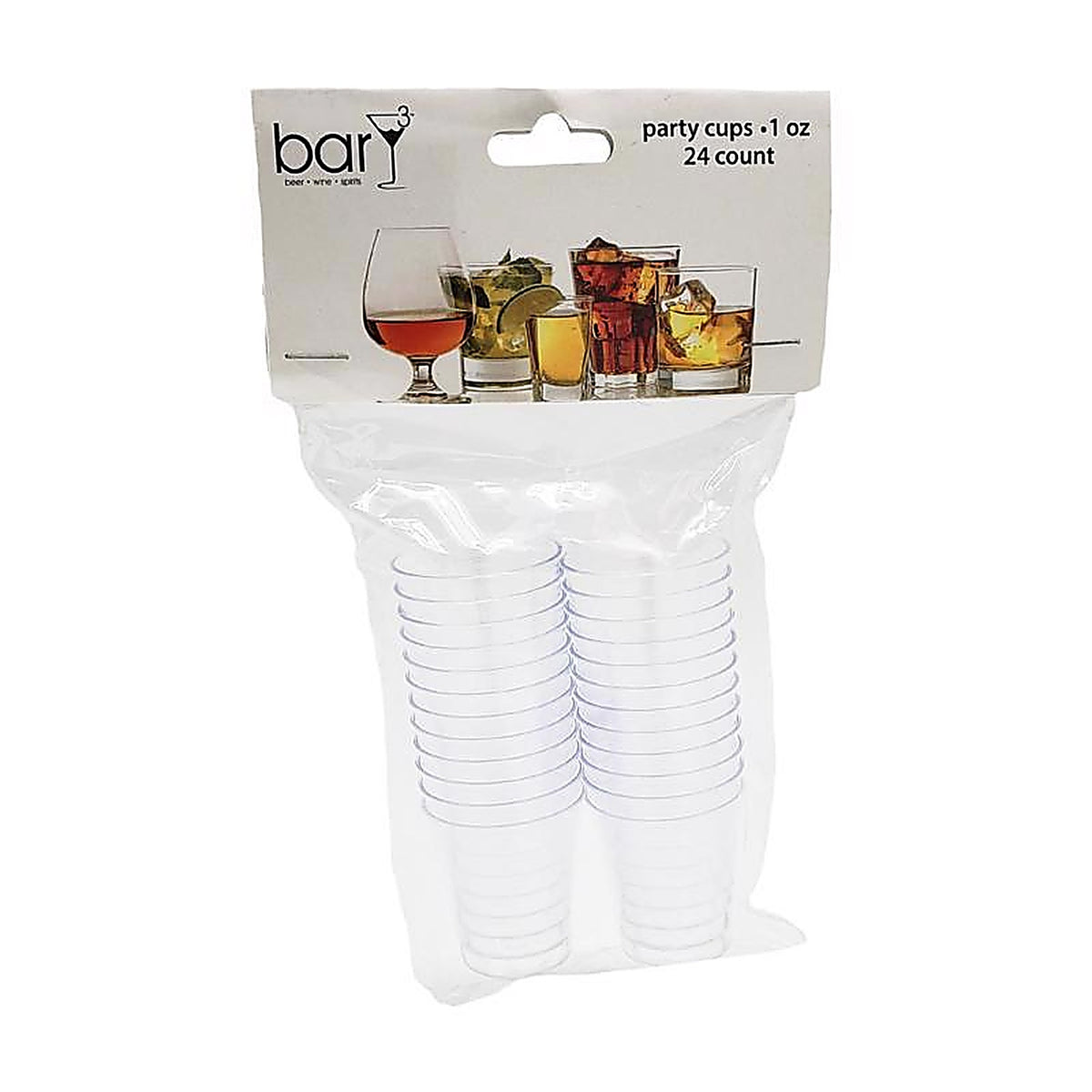 BarY3 BAR-0329 1 oz Clear Polyester Disposable Shot Glass
