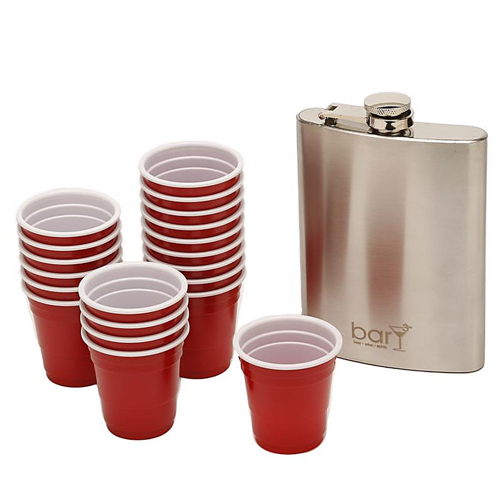 BarY3 BAR-0190 2 oz Red/White Polypropylene Disposable Shot Glass