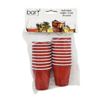 BarY3 BAR-0190 2 oz Red/White Polypropylene Disposable Shot Glass