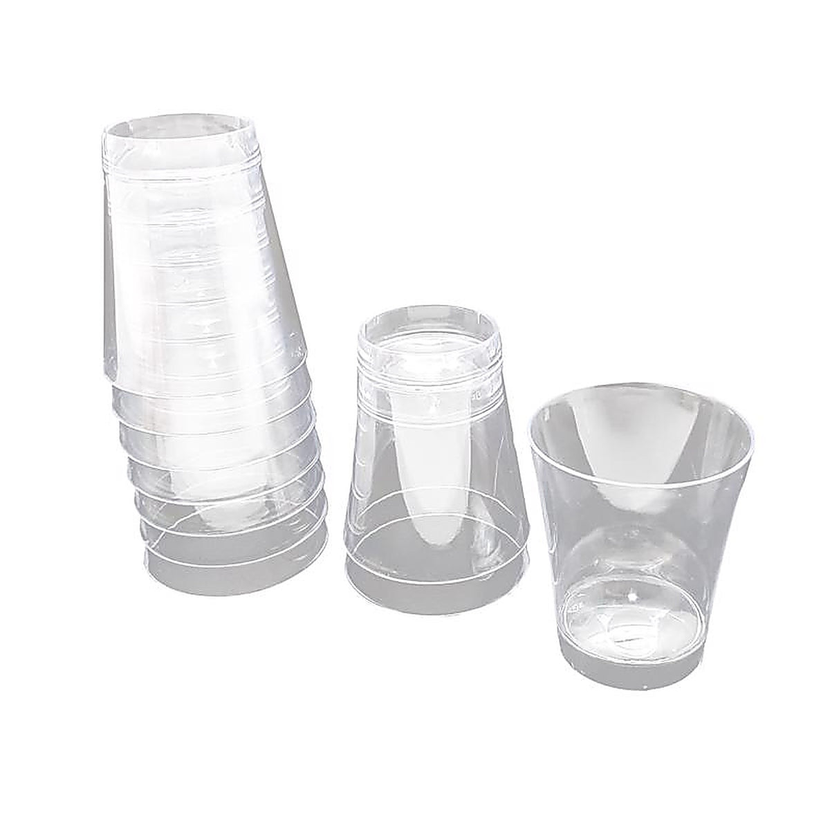 BarY3 BAR-0233 2 oz Clear Plastic Disposable Shot Glass