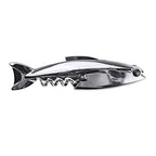 BarY3 BAR-0752 Silver Stainless Steel Waiters Corkscrew