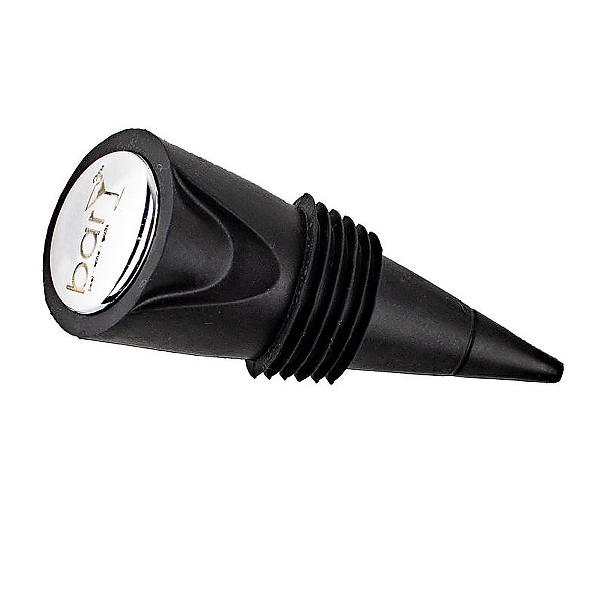 BarY3 BAR-0756 Black Stainless Steel/Silicone Wine Stopper
