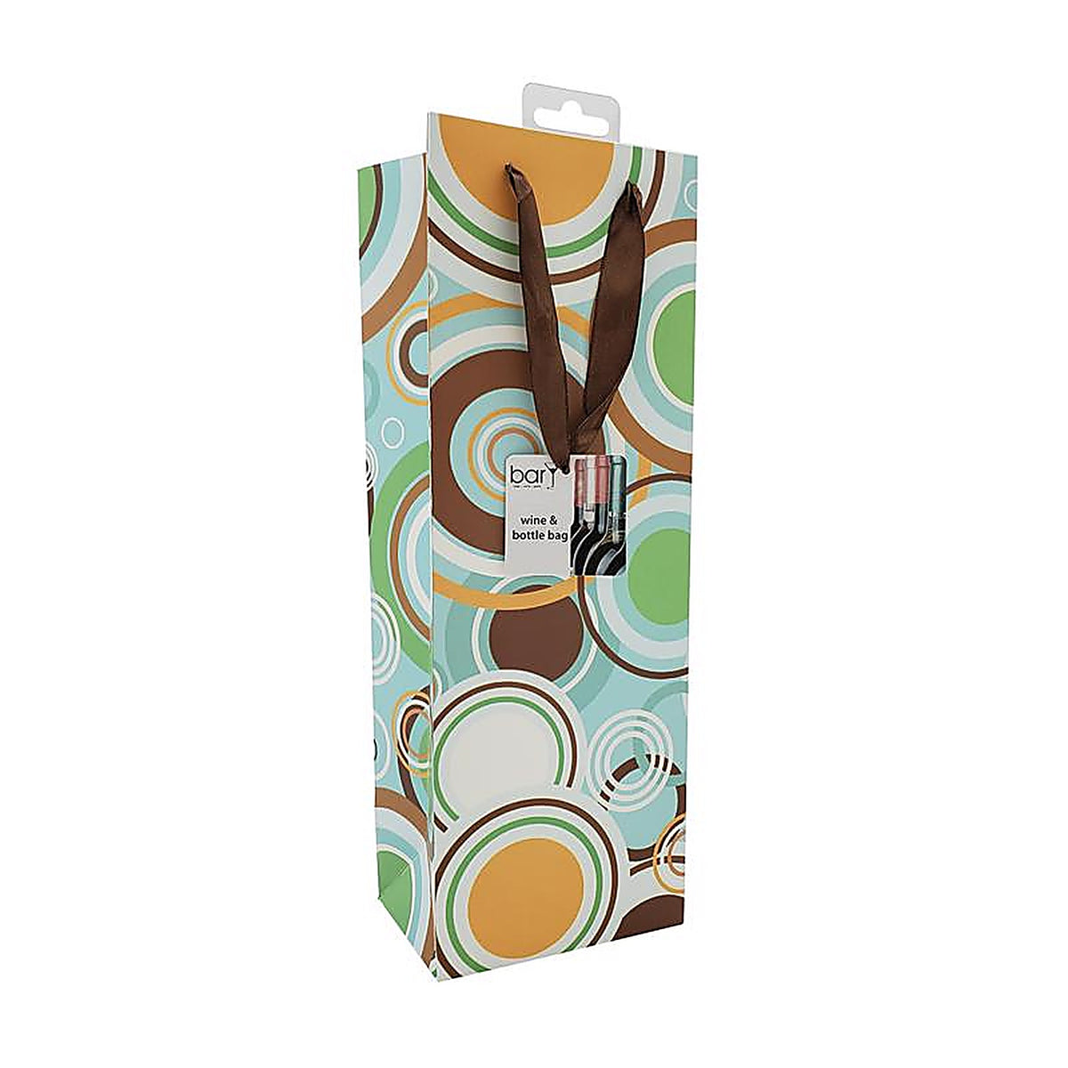 BarY3 BAR-0403 12 lb. capacity Multicolored Paper Bottle Gift Bag