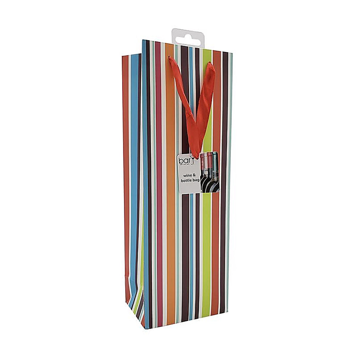 BarY3 BAR-0403 12 lb. capacity Multicolored Paper Bottle Gift Bag