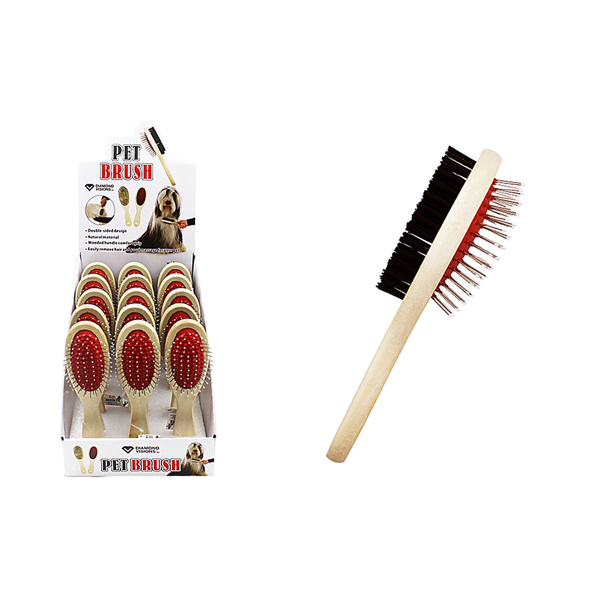 Diamond Visions 11-2313 Double Sided Pet Brush