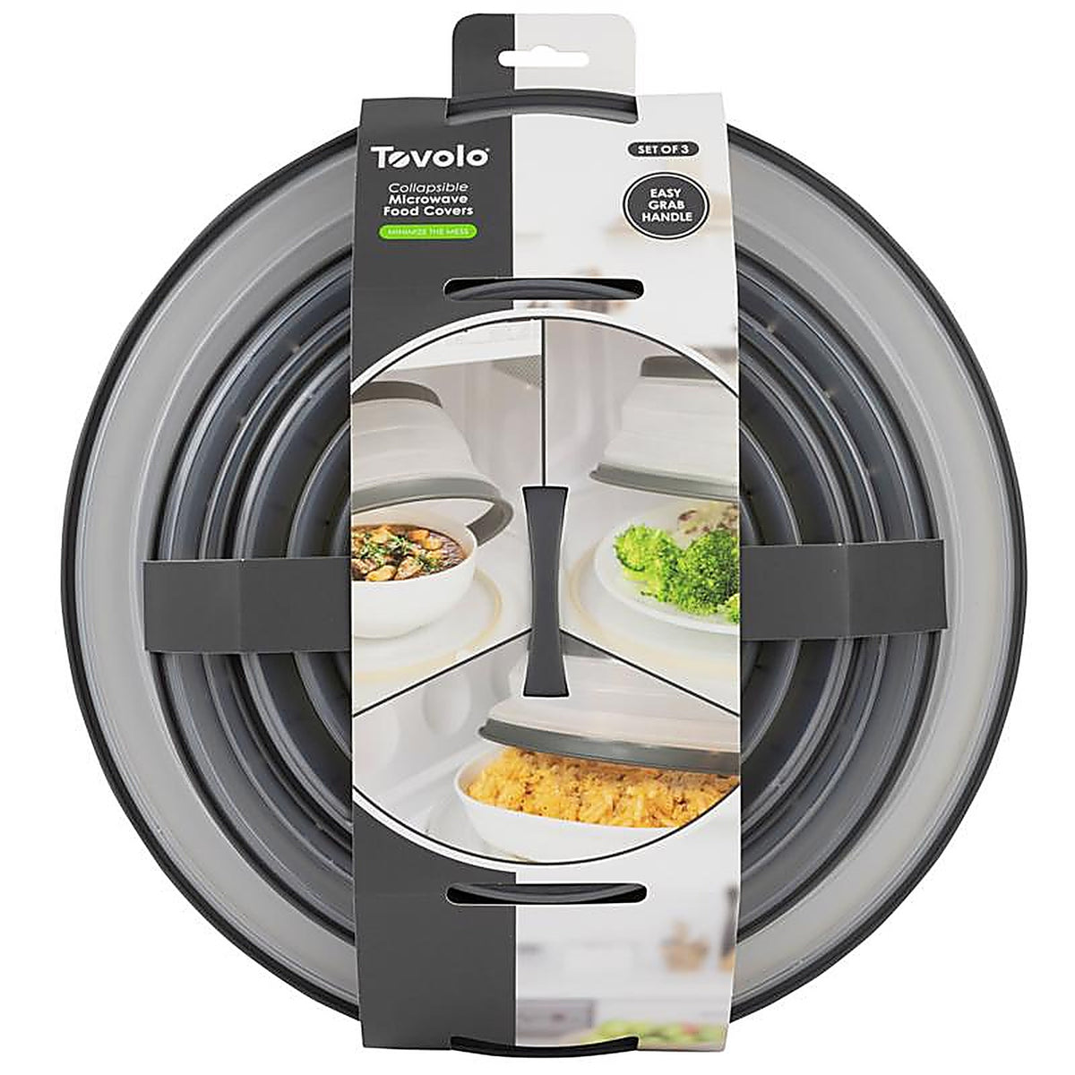 Tovolo 47006-200 Gray/White Plastic Microwave Collapsible Food Cover