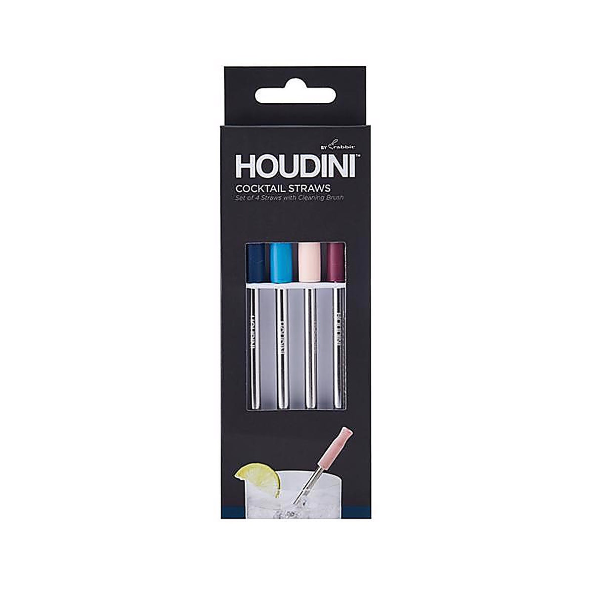 Houdini 5273271 Assorted Stainless Steel/Silicone Cocktail Straws