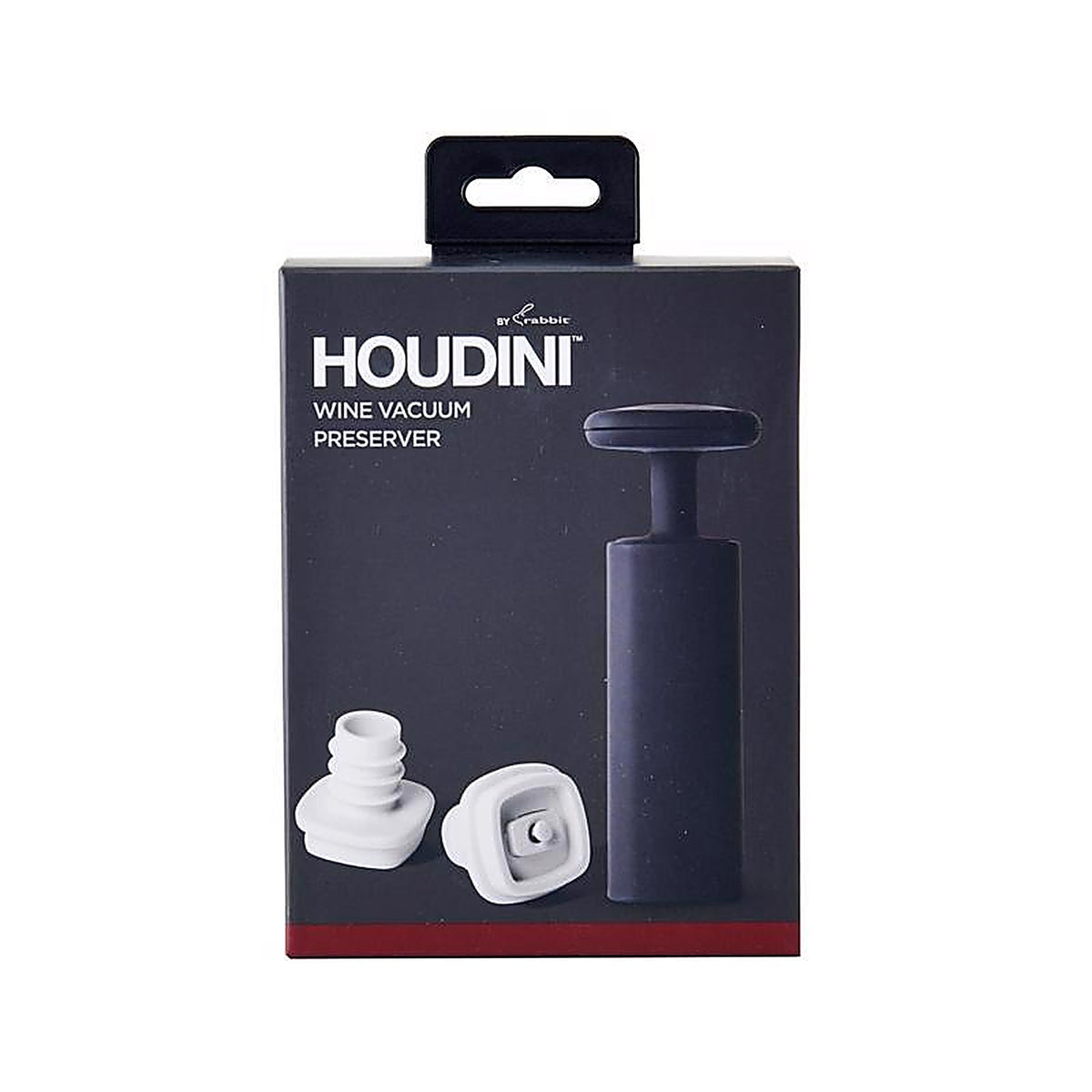 Houdini H3-013001T Black Silicone Vacuum Pump and Stopper Set