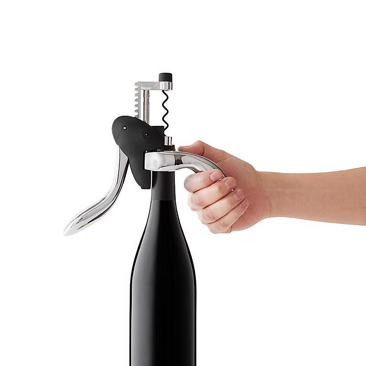 Houdini W9826 Deluxe Silver Stainless Steel Corkscrew