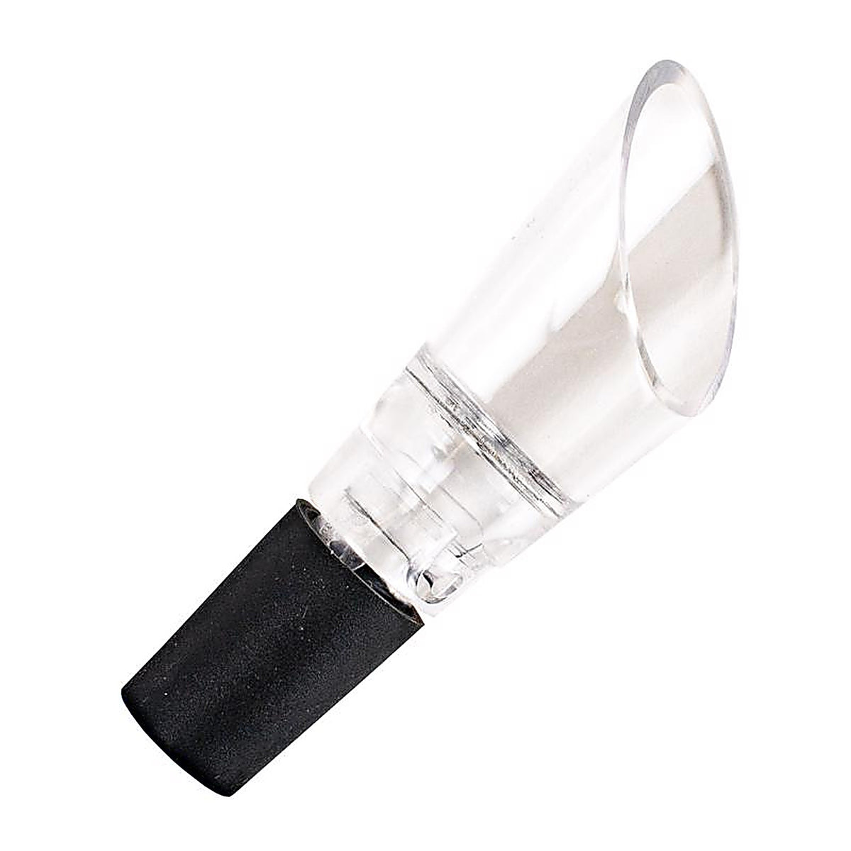 BarY3 BAR-0754 Black/Clear Plastic/Silicone Aerating Wine Pourer