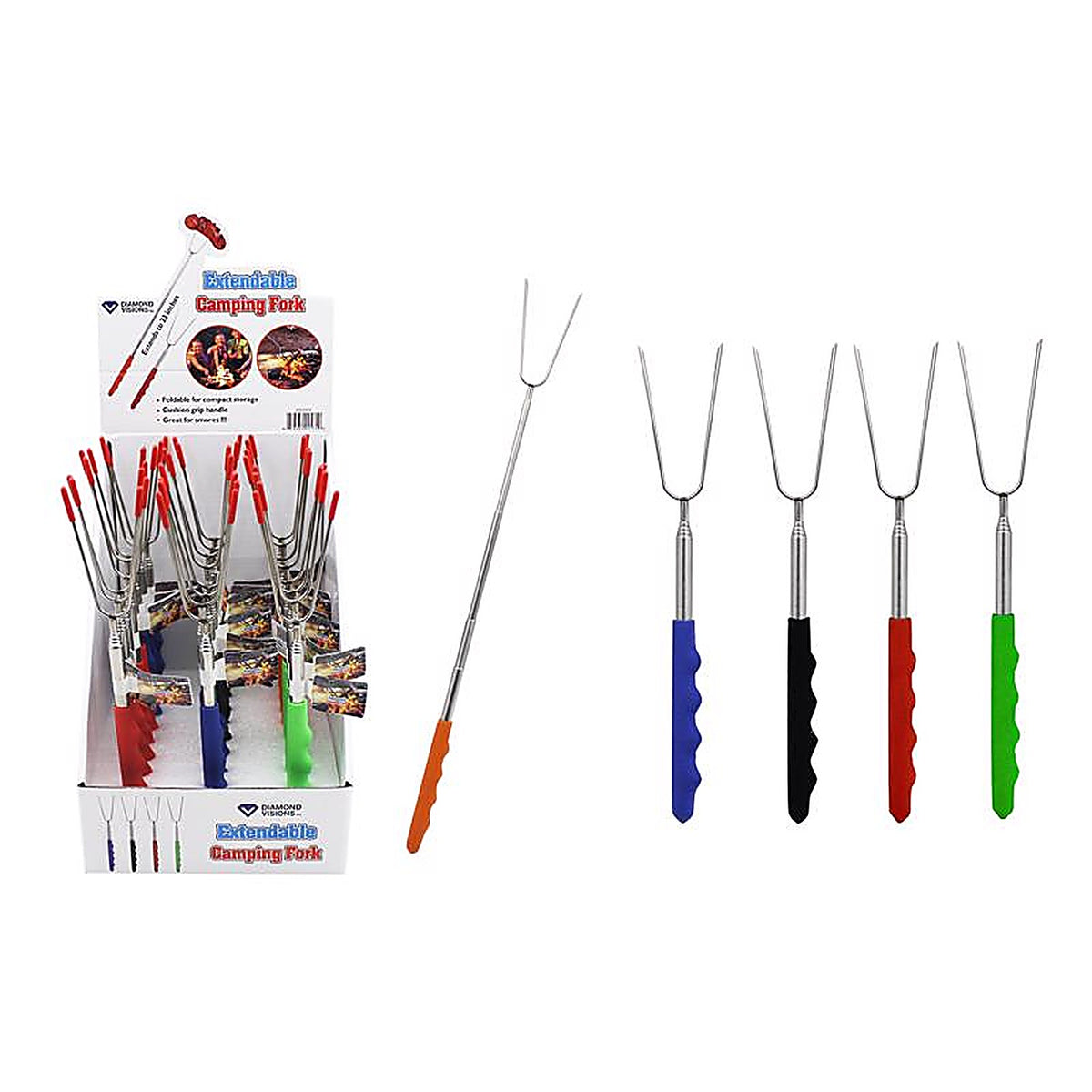 Diamond Visions 22-2222574 Assorted Extendable Camping Fork 23 in. L 1 pk