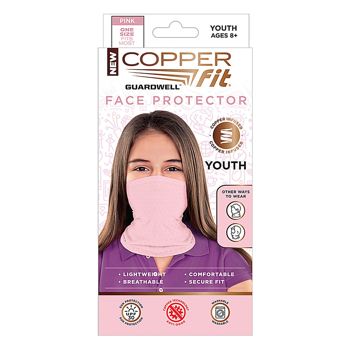Copper CFGWKPK Fit Youth Pink Face Protector 1 pk