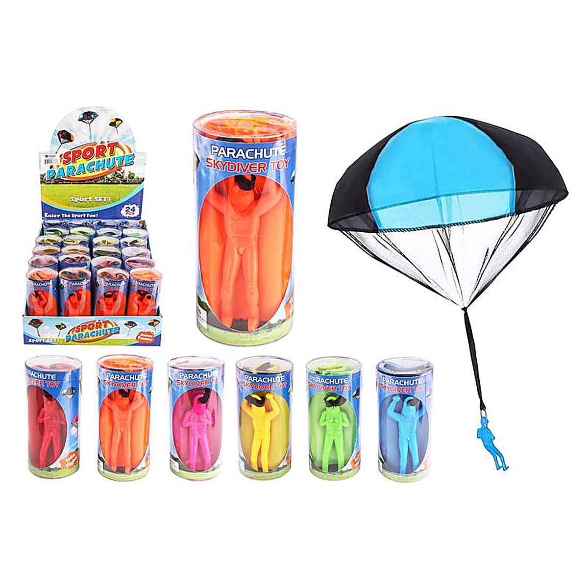 Diamond Visions TM-3338 Skydiver Parachute Toy Plastic Assorted