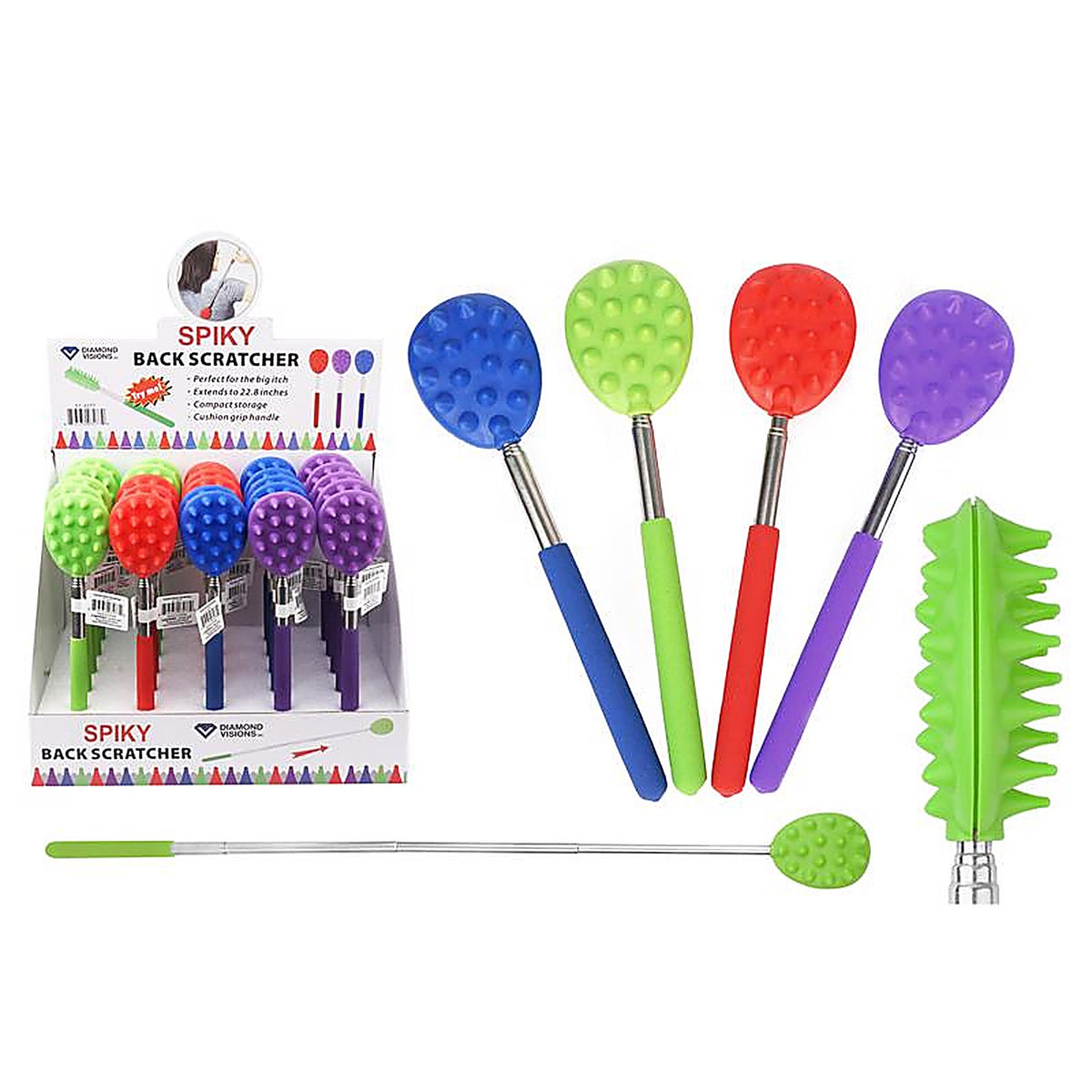 Diamond Visions 502942 Spikey Back Scratcher Plastic and Metal 1 pk