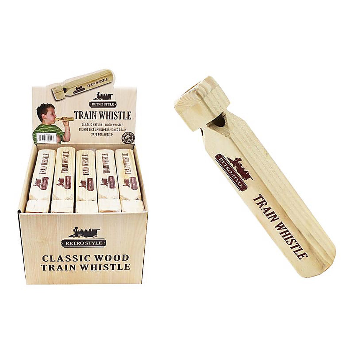 Diamond Visions TM-2599 Train Whistle Wood Natural
