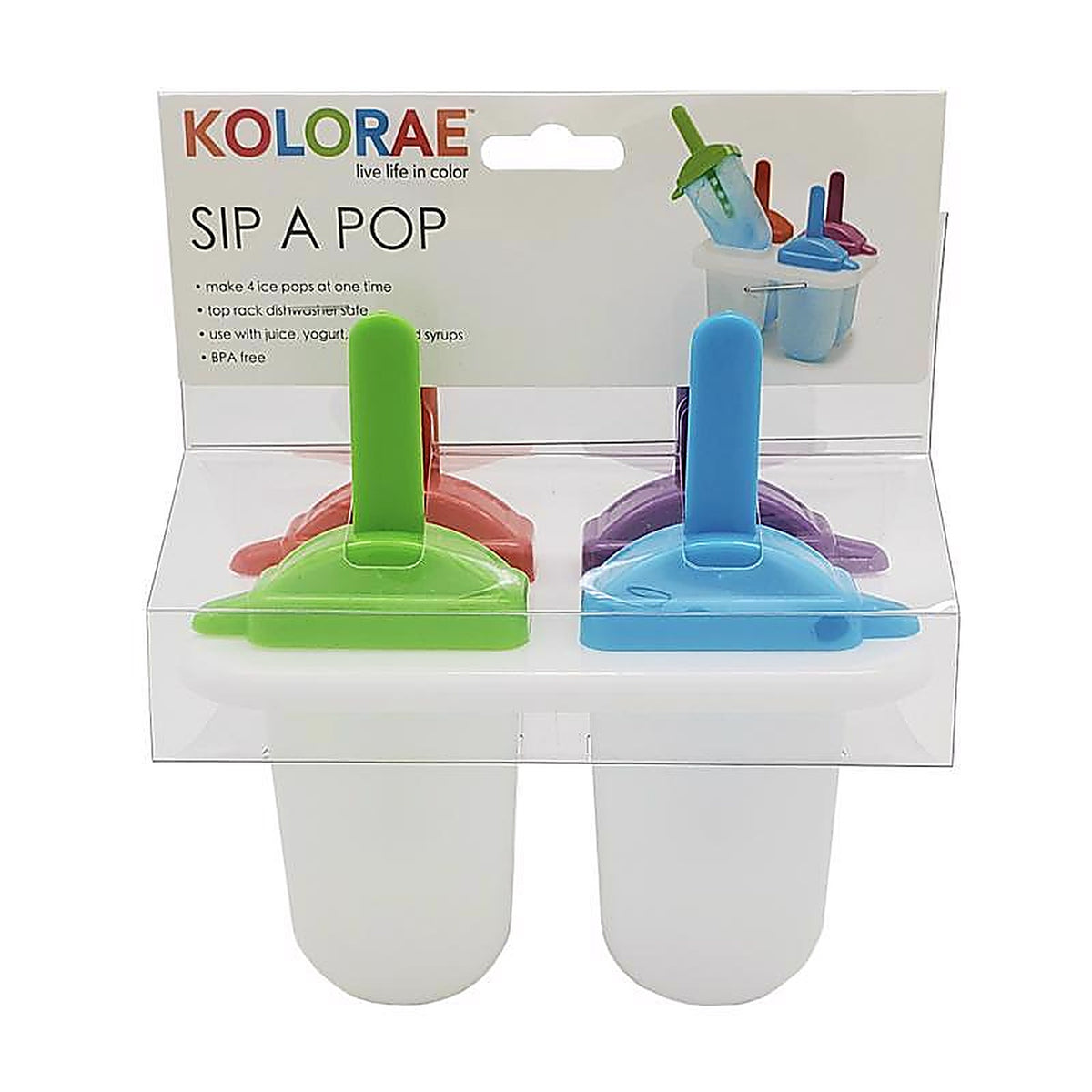Blueoco - KOL-0028 - Kolorae Assorted Polypropylene Sip a Pop Ice Mold