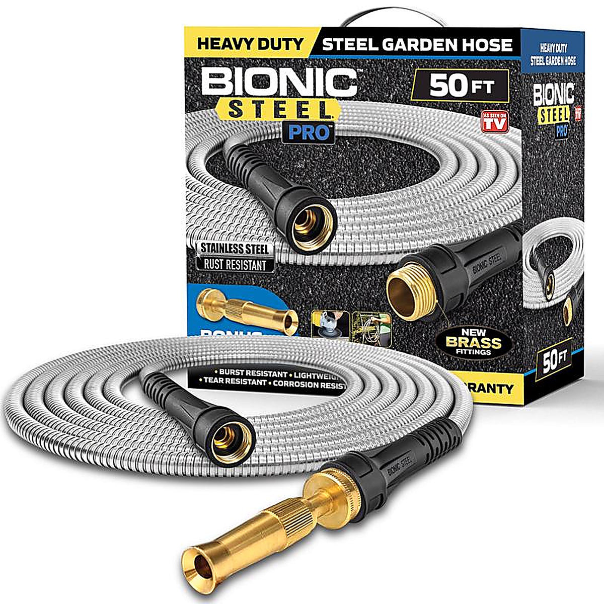Bionic Steel - 2428 - Pro 5/8 In. D X 50 Ft. L Heavy Duty Commercial Grade Garden Hose