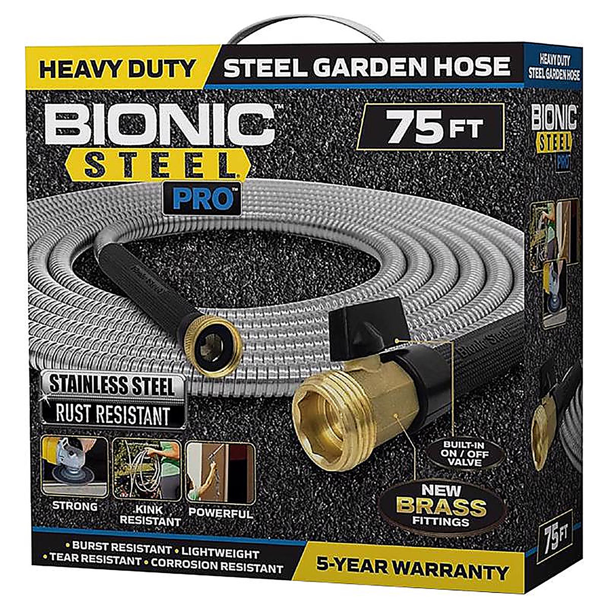 Bionic Steel - 2429 - Pro 5/8 In. D X 75 Ft. L Heavy Duty Commercial Grade Garden Hose