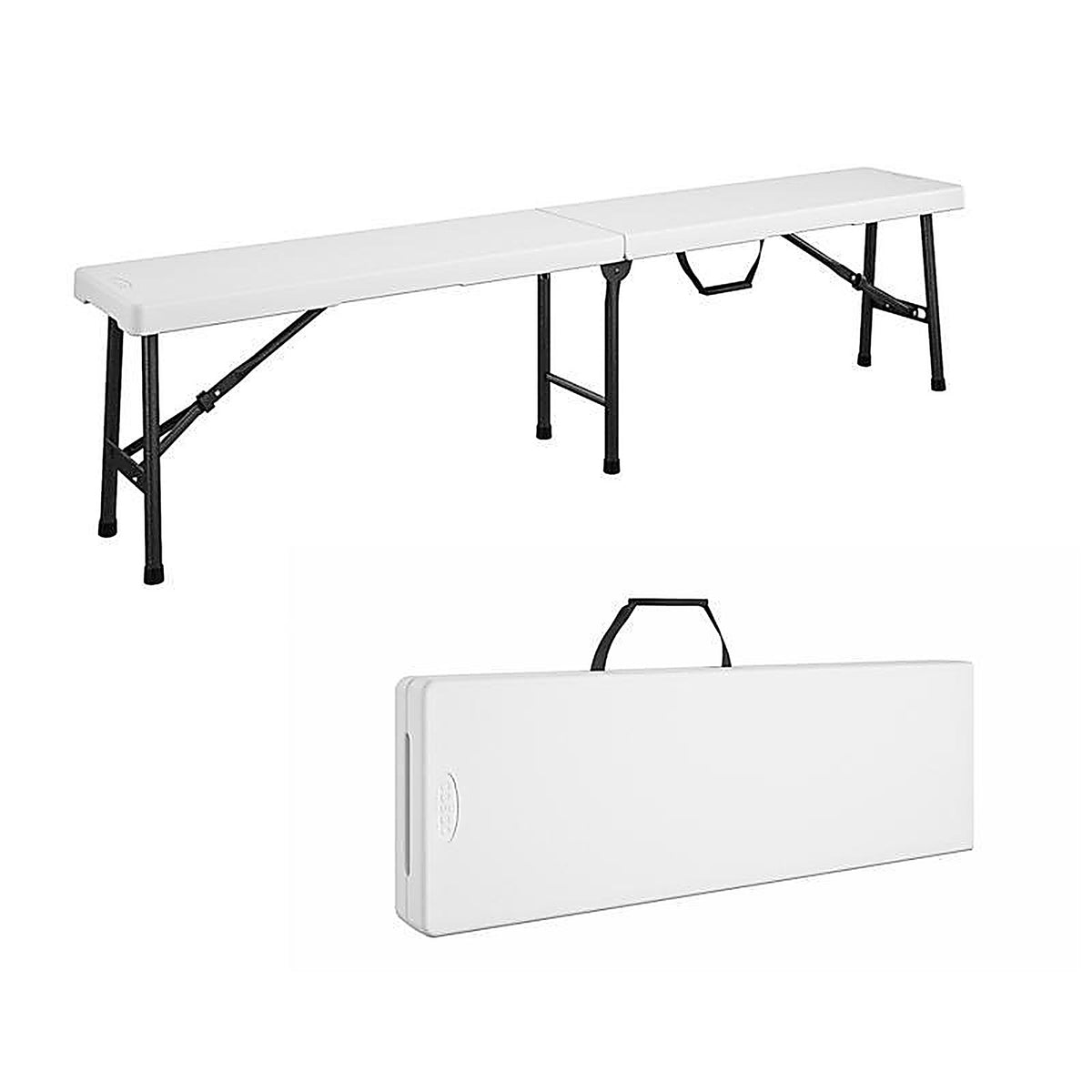 Cosco 14-419-WSP2 White Plastic Casual Folding Bench 1 pk