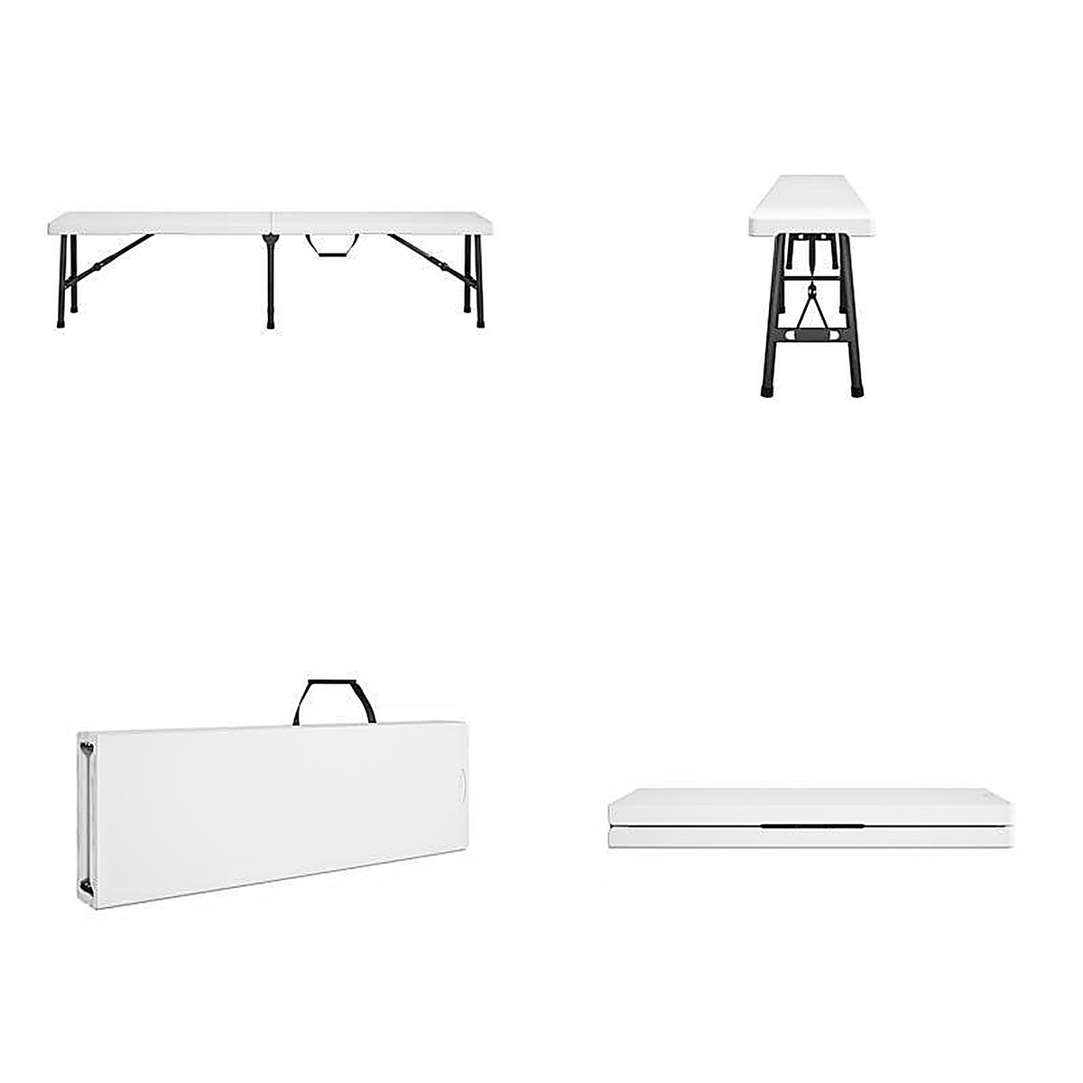 Cosco 14-419-WSP2 White Plastic Casual Folding Bench 1 pk