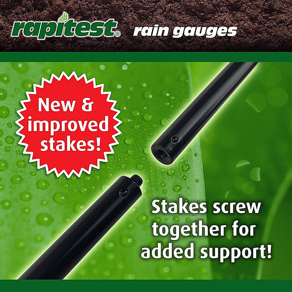Luster Leaf 1646 Decorative Rain Gauge Stake 2 in. W x 5 in. L