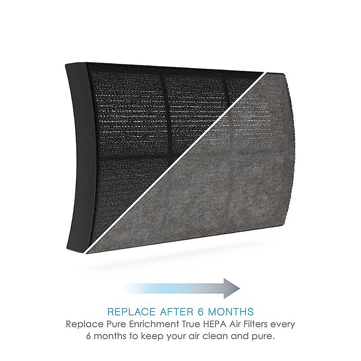 Pure Enrichment - PECOMFIL - Purezone 5-3/4 In. H X 1/4 In. W Rectangular Hepa Air Purifier Filter 1 Pack